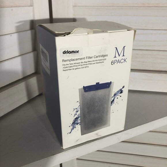 Driamor Aquarium Cartridges Replacement Tetra Whisper Bio-Bag 6 Set Blue Medium - Picture 5 of 8